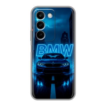 Силиконовый чехол на Realme C83 с принтом BMW БМВ
