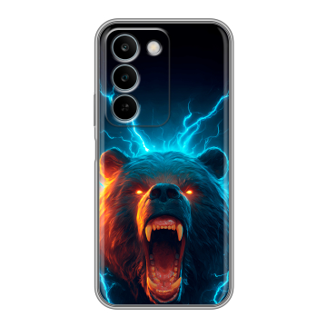 Силиконовый чехол на Realme C83 с принтом Медведь Силиконовый чехол на Realme C83 с принтом Медведь