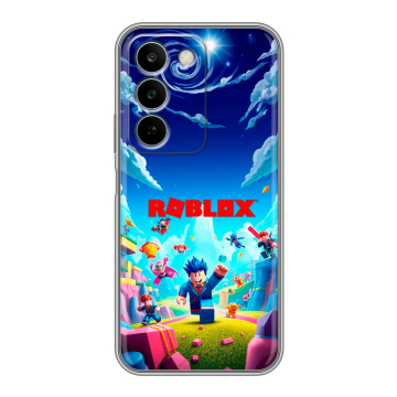 Силиконовый чехол на Realme C83 с принтом Roblox Роблокс