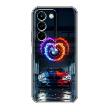 Силиконовый чехол на Realme C83 с принтом BMW БМВ
