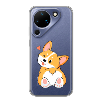 Силиконовый чехол на Huawei Pura 90 с принтом Корги