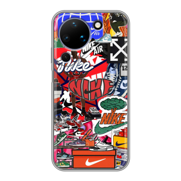 Силиконовый чехол на Huawei Pura 90 с принтом Найк Nike яркий