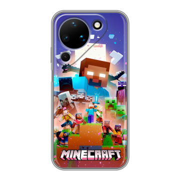Силиконовый чехол на Huawei Pura 90 с принтом Майнкрафт Minecraft Силиконовый чехол на Huawei Pura 90 с принтом Майнкрафт Minecraft