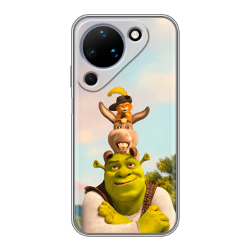 Силиконовый чехол на Huawei Pura 90 с принтом Шрек Shrek