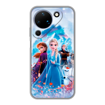 Силиконовый чехол на Huawei Pura 90 с принтом Холодное сердце Frozen