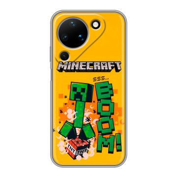 Силиконовый чехол на Huawei Pura 90 с принтом Майнкрафт Minecraft