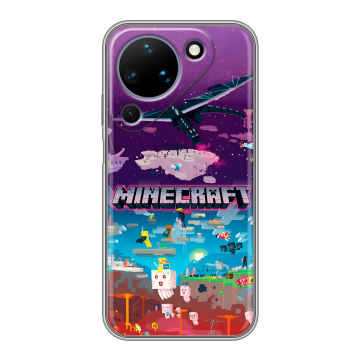 Силиконовый чехол на Huawei Pura 90 с принтом Майнкрафт Minecraft