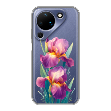 Силиконовый чехол на Huawei Pura 90 с принтом Цветы орхидеи