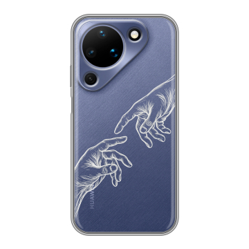 Силиконовый чехол на Huawei Pura 90 с принтом Сотворение мира