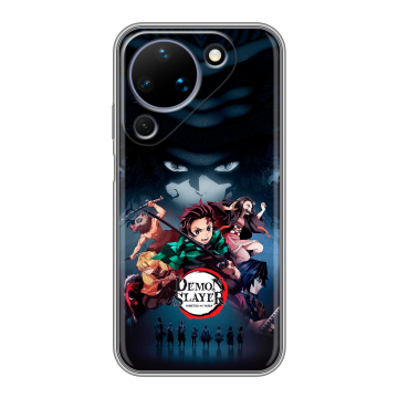 Силиконовый чехол на Huawei Pura 90 с принтом Demon Slayer Клинок рассекающий демонов Силиконовый чехол на Huawei Pura 90 с принтом Demon Slayer Клинок рассекающий демонов
