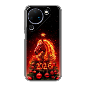Силиконовый чехол на Huawei Pura 90 с принтом Новый год