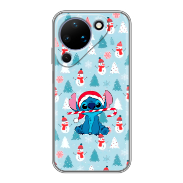 Силиконовый чехол на Huawei Pura 90 с принтом Стич Новый год Силиконовый чехол на Huawei Pura 90 с принтом Стич Новый год