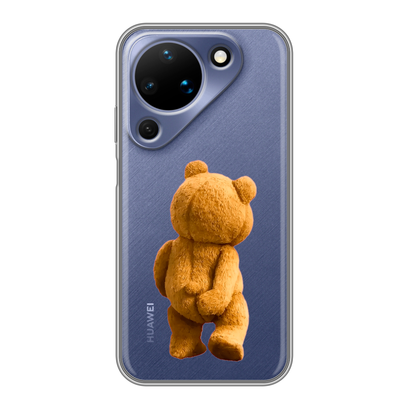 Силиконовый чехол на Huawei Pura 90 с принтом Медведь Силиконовый чехол на Huawei Pura 90 с принтом Медведь