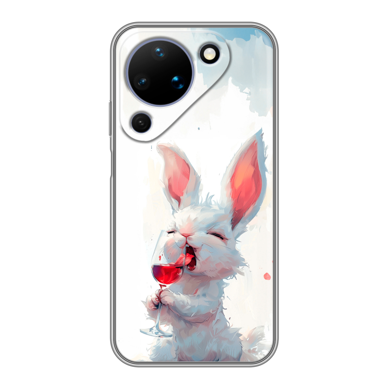 Силиконовый чехол на Huawei Pura 90 с принтом кролик зайчик Силиконовый чехол на Huawei Pura 90 с принтом кролик зайчик