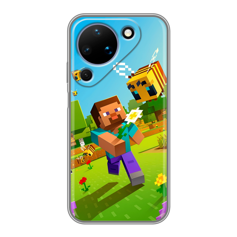 Силиконовый чехол на Huawei Pura 90 с принтом Майнкрафт Minecraft Силиконовый чехол на Huawei Pura 90 с принтом Майнкрафт Minecraft