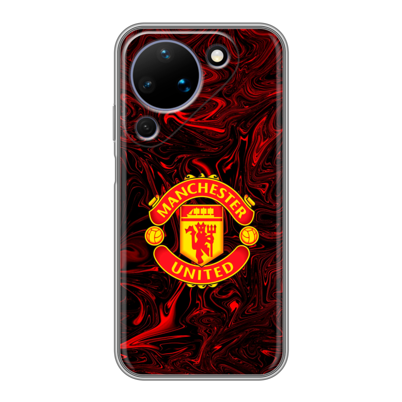 Силиконовый чехол на Huawei Pura 90 с принтом Manchester United Силиконовый чехол на Huawei Pura 90 с принтом Manchester United