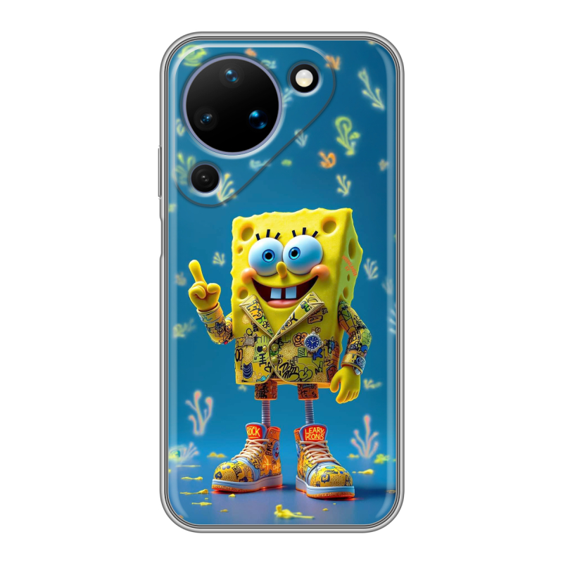 Силиконовый чехол на Huawei Pura 90 с принтом Спанч боб Спанчбоб Силиконовый чехол на Huawei Pura 90 с принтом Спанч боб Спанчбоб
