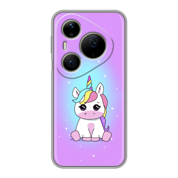 Силиконовый чехол на Huawei Pura 90 Pro Max с принтом Единорог Силиконовый чехол на Huawei Pura 90 Pro Max с принтом Единорог