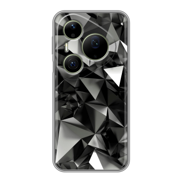 Силиконовый чехол на Huawei Pura 90 Pro Max с принтом Черные кристаллы Силиконовый чехол на Huawei Pura 90 Pro Max с принтом Черные кристаллы