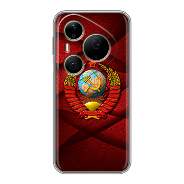Силиконовый чехол на Huawei Pura 90 Pro Max с принтом Герб СССР Силиконовый чехол на Huawei Pura 90 Pro Max с принтом Герб СССР