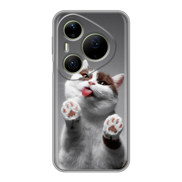 Силиконовый чехол на Huawei Pura 90 Pro Max с принтом Коты Силиконовый чехол на Huawei Pura 90 Pro Max с принтом Коты