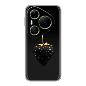 Силиконовый чехол на Huawei Pura 90 Pro Max с принтом Черная клубника Силиконовый чехол на Huawei Pura 90 Pro Max с принтом Черная клубника