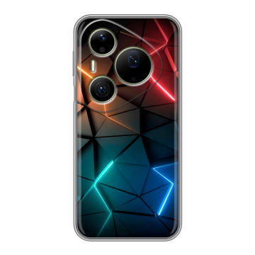 Силиконовый чехол на Huawei Pura 90 Pro Max с принтом Абстракция неон Силиконовый чехол на Huawei Pura 90 Pro Max с принтом Абстракция неон