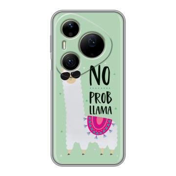 Силиконовый чехол на Huawei Pura 90 Pro Max с принтом Лама Силиконовый чехол на Huawei Pura 90 Pro Max с принтом Лама