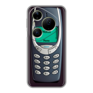 Силиконовый чехол на Huawei Pura 90 Pro Max с принтом Старый телефон Силиконовый чехол на Huawei Pura 90 Pro Max с принтом Старый телефон