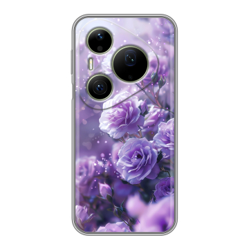 Силиконовый чехол на Huawei Pura 90 Pro Max с принтом Розы цветы Силиконовый чехол на Huawei Pura 90 Pro Max с принтом Розы цветы