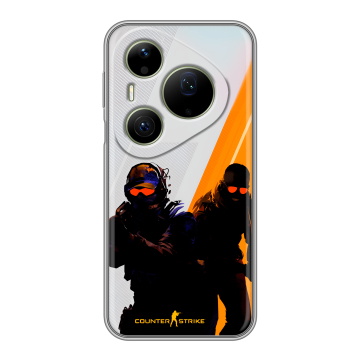 Силиконовый чехол на Huawei Pura 90 Pro Max с принтом Контер страйк Counter strike