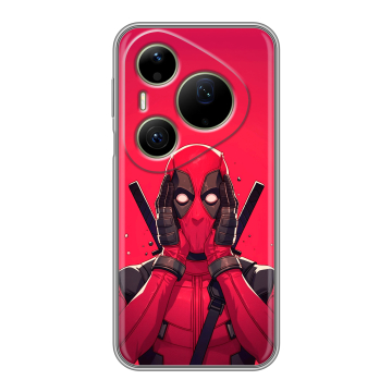 Силиконовый чехол на Huawei Pura 90 Pro Max с принтом Дедпул Deadpool