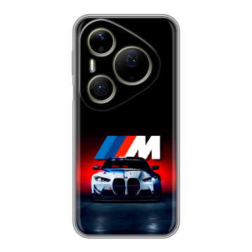 Силиконовый чехол на Huawei Pura 90 Pro Max с принтом БМВ BMW Силиконовый чехол на Huawei Pura 90 Pro Max с принтом БМВ BMW