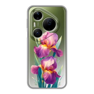 Силиконовый чехол на Huawei Pura 90 Pro Max с принтом Цветы орхидеи