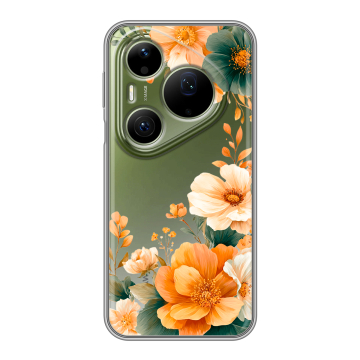 Силиконовый чехол на Huawei Pura 90 Pro Max с принтом Цветы принт