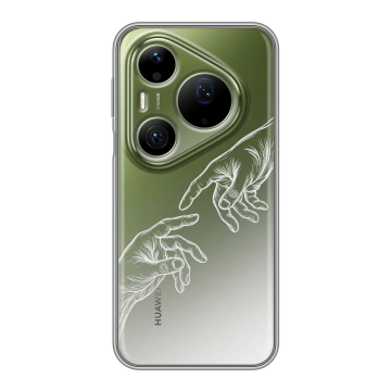 Силиконовый чехол на Huawei Pura 90 Pro Max с принтом Сотворение мира