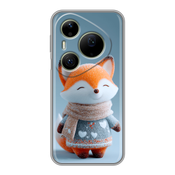 Силиконовый чехол на Huawei Pura 90 Pro Max с принтом Лиса