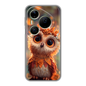 Силиконовый чехол на Huawei Pura 90 Pro Max с принтом Милая сова