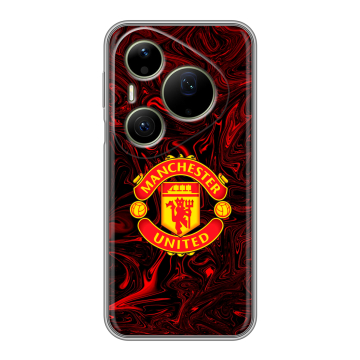 Силиконовый чехол на Huawei Pura 90 Pro Max с принтом Manchester United