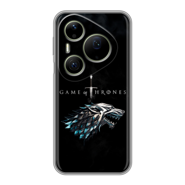 Силиконовый чехол на Huawei Pura 90 Pro Max с принтом Игра Престолов Game Thrones