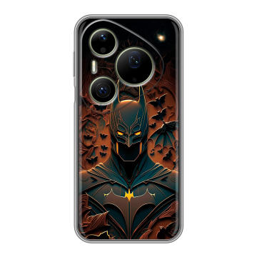 Силиконовый чехол на Huawei Pura 90 Pro Max с принтом Batman Бэтмен
