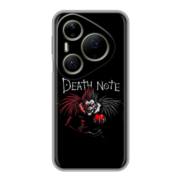 Силиконовый чехол на Huawei Pura 90 Pro Max с принтом Death note Тетрадь смерти