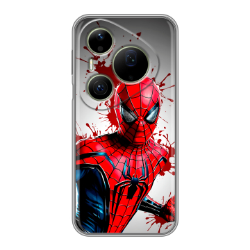 Силиконовый чехол на Huawei Pura 90 Pro Max с принтом Spiderman Человек паук