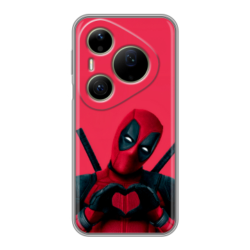Силиконовый чехол на Huawei Pura 90 Pro Max с принтом Дедпул Deadpool