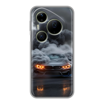 Силиконовый чехол на Huawei Pura 90 Pro Max с принтом BMW БМВ Силиконовый чехол на Huawei Pura 90 Pro Max с принтом BMW БМВ