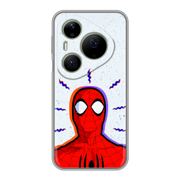 Силиконовый чехол на Huawei Pura 90 Pro Max с принтом Spiderman Человек паук