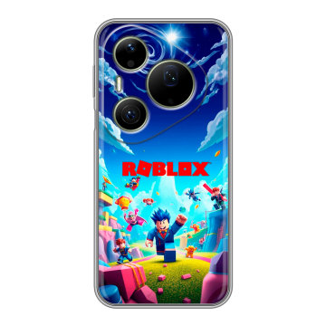 Силиконовый чехол на Huawei Pura 90 Pro Max с принтом Roblox Роблокс