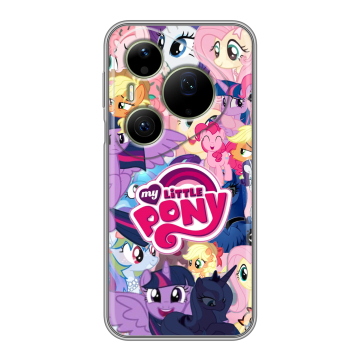 Силиконовый чехол на Huawei Pura 90 Pro Max с принтом My little pony Дружба чудо