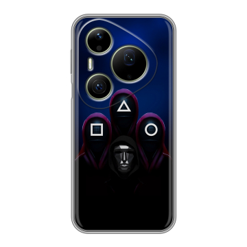 Силиконовый чехол на Huawei Pura 90 Pro Max с принтом Игра Кальмара
