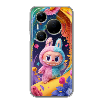 Силиконовый чехол на Huawei Pura 90 Pro Max с принтом Labubu Лабубу